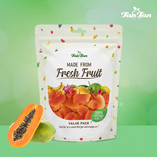 มะละกอสไลด์อบแห้งสีธรรมชาติ TANTANFOOD Dehydrated Papaya Slice, Natural