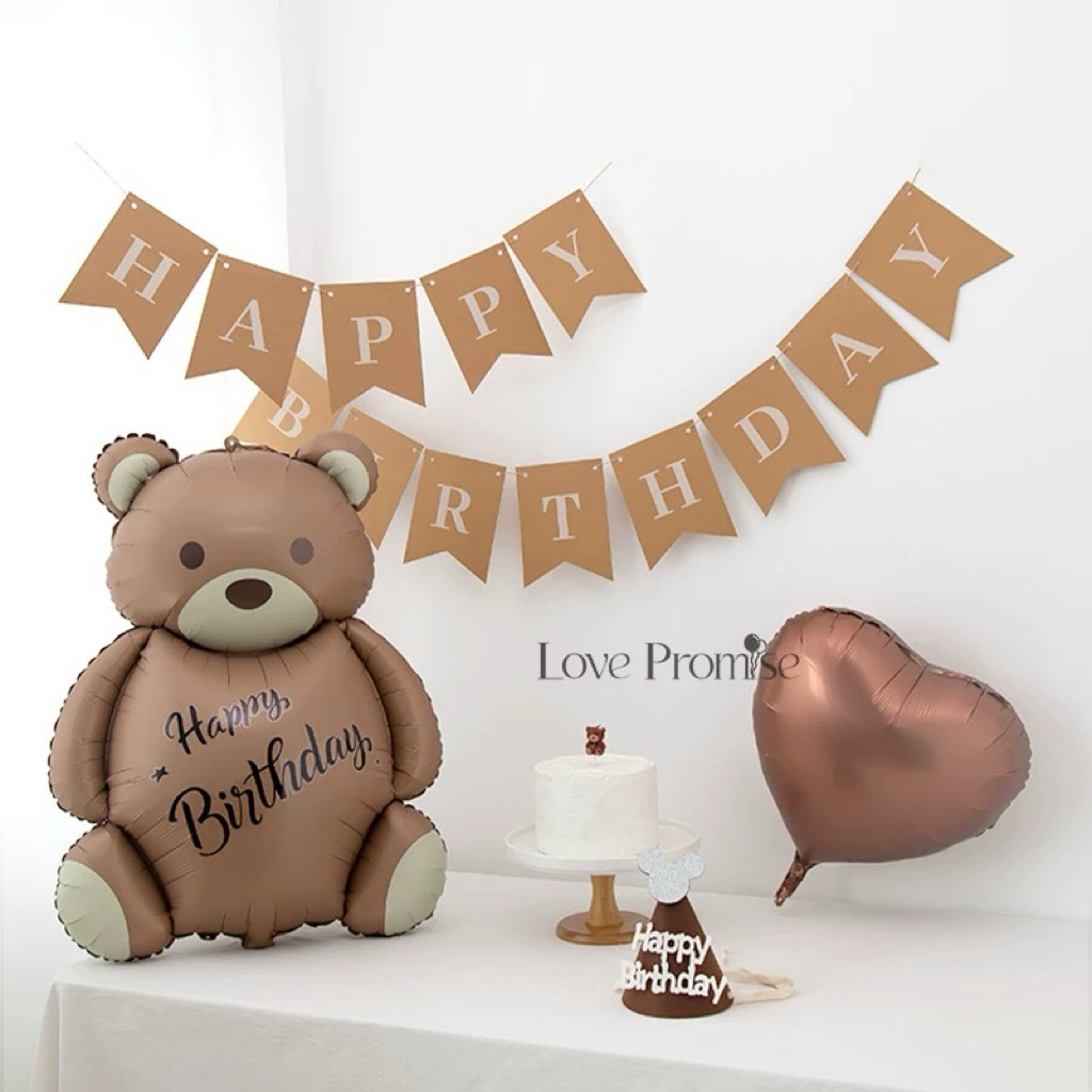 ป้ายวันเกิด ป้ายกระดาษ HBD ลายใหม่น่ารักๆ สินค้าพร้อมส่ง