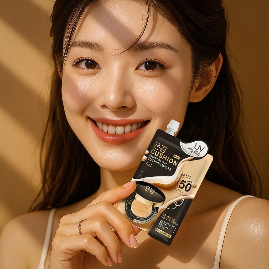 (คุชชั่นซอง)แบบซอง 은경 CUSHION ESSEMTIAL SKIN CUSHION MATTE 7ml กันน้ำกันเหงื่อ(สินค้าแนะนำ)