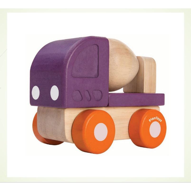 <ถูกที่สุด แท้100% พร้อมส่ง> รถซีเมนต์ไม้ Mini Cement Truck Plantoys 12m+