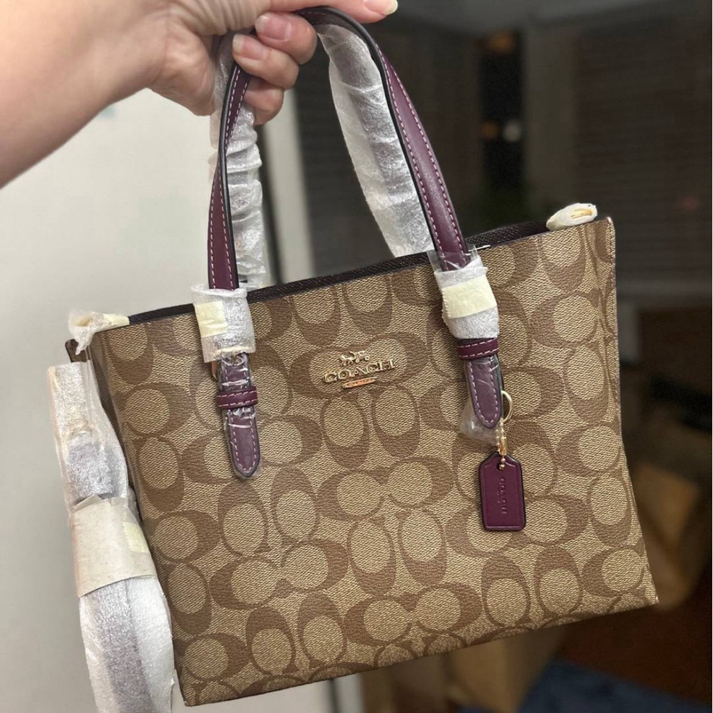 AD🎀 (สด-ผ่อน) C4250 MOLLIE TOTE 25 IN SIGNATURE CANVAS