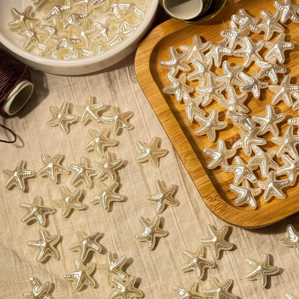 ลูกปัดสีมุกทรงปลาดาว 10 ชิ้น 20 มิล DIY