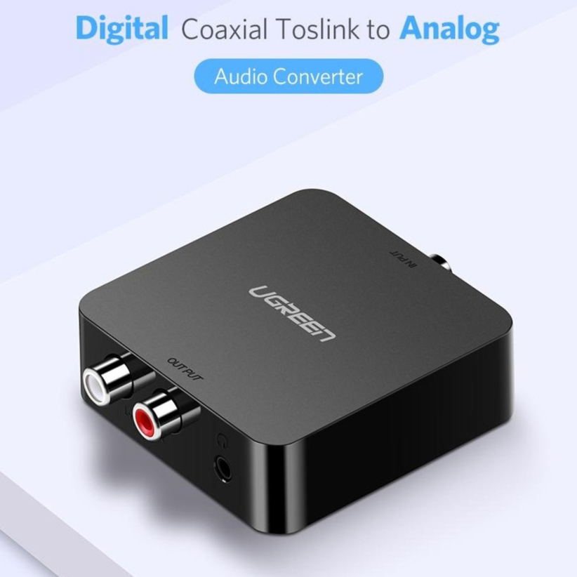 (พร้อมส่ง) UGREEN 30523 ตัวแปลงช่องต่อ Optical DAC ส่งสัญญาณ Digital(ดิจิทัล) Coaxial เป็น Analog(อน