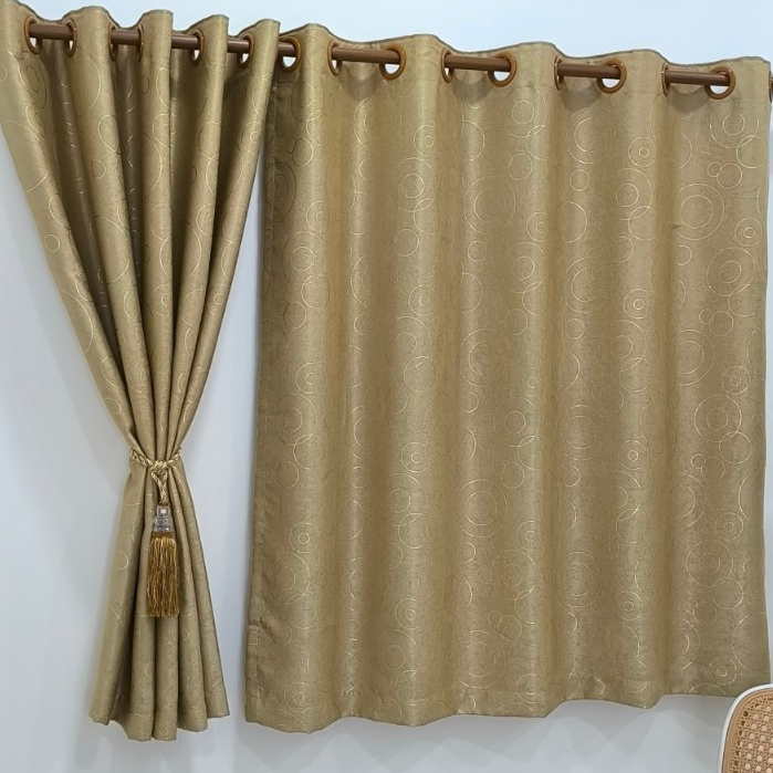 แนะนำ ผ้าม่าน ผ้าม่านหน้าต่าง  ลายโดนัท เนื้อหนากันยูวี แบบม่านตาไก่ ราคาพิเศษ มีเก็บเงินปลายทาง