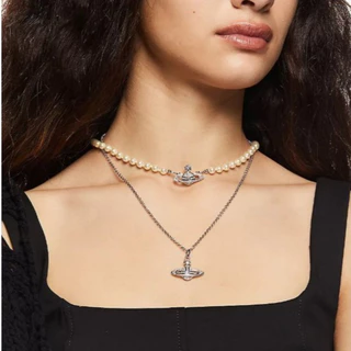 พร้อมส่ง‼️New💎Vivienne Westwood Mini Bas Relief Necklace⚡️ของแท้💯ผ่อน0%10เดือน