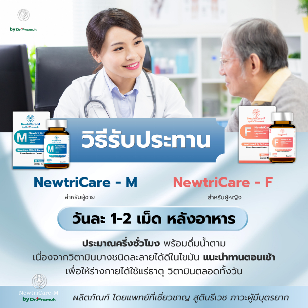 [ เพื่อคุณผู้ชาย] Newtricare M Dr.Pramuk ปรับสมดุลฮอร์โมน บำรุงเลือดและระบบสืบพันธุ์ บรรจุ 60 เม็ด - รูปที่ 3