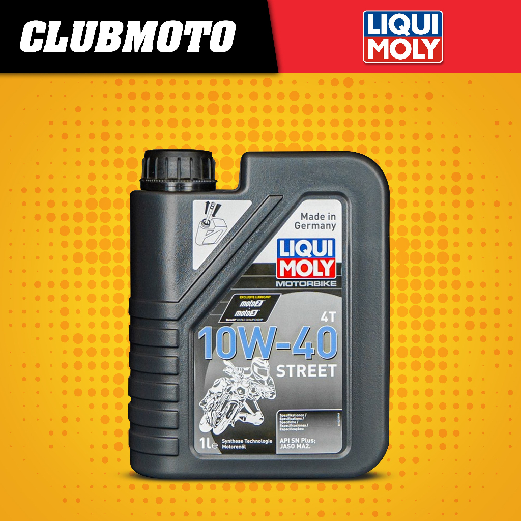น้ำมันเครื่อง LIQUI MOLY น้ำมันเครื่องมอไซค์ 10W-40 MotorBike Street 4T 1 ลิตร,4 ลิตร