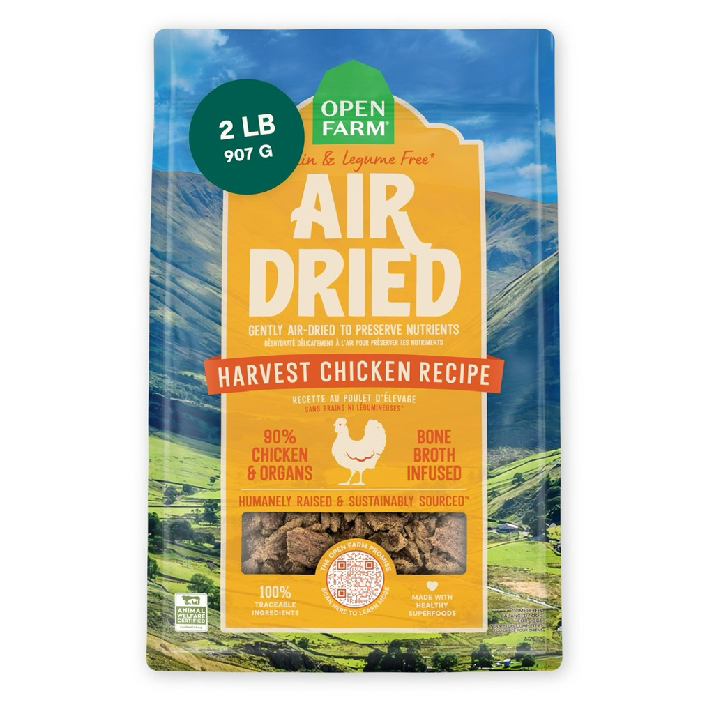 อาหารสุนัข Open Farm Grain & Legume Free Air Dried สูตร Harvest Chicken ขนาด 907 กรัม