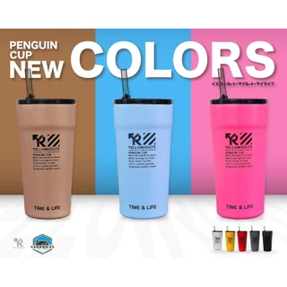 ❄️ แก้วเก็บอุณหภูมิ เย็น ร้อน Yellow Route Penguin Cup 20 oz. มาพร้อมฝา/หลอด มีที่เปิดขวดในตัว