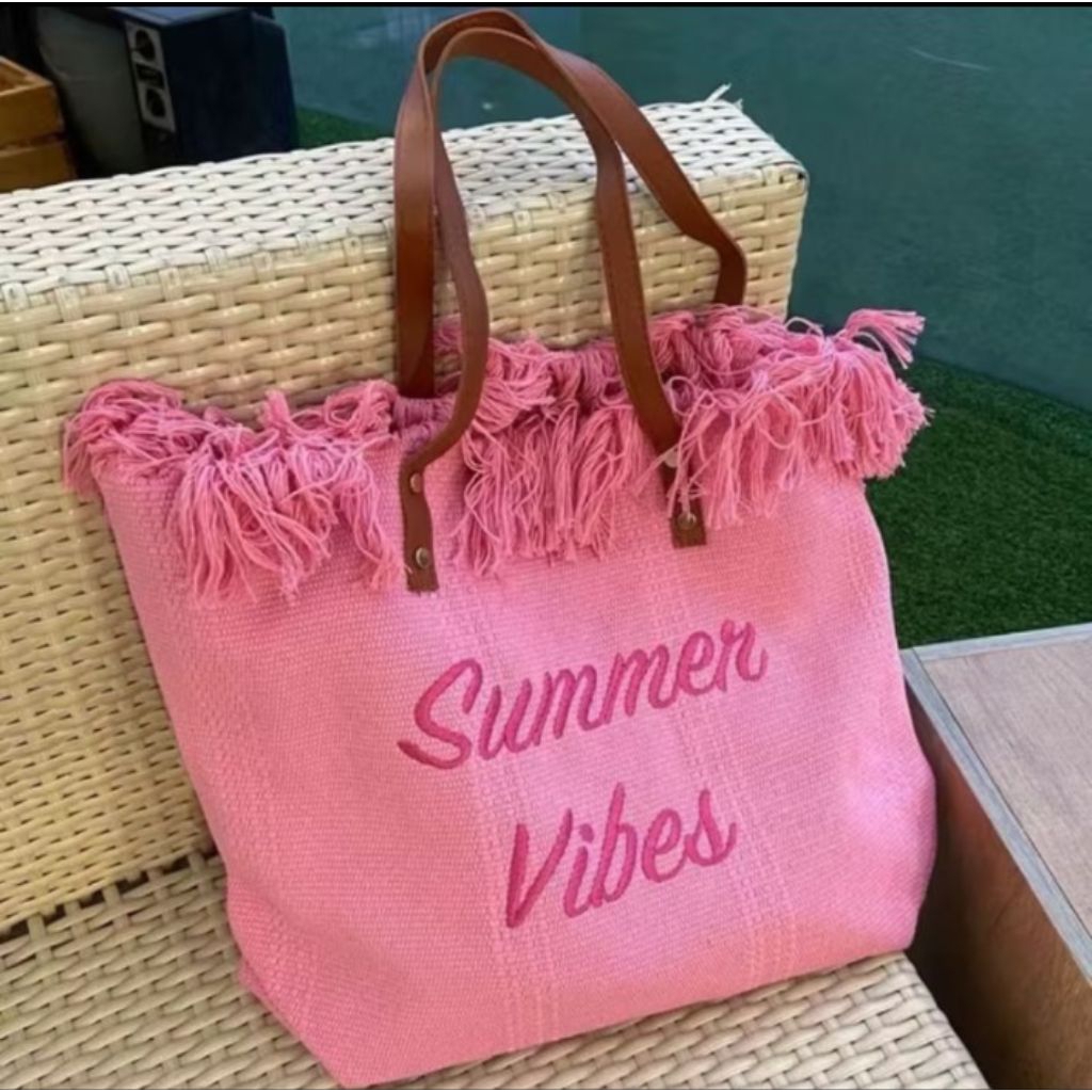 NN09 กระเป๋าผ้าสะพายข้าง Summer Viber