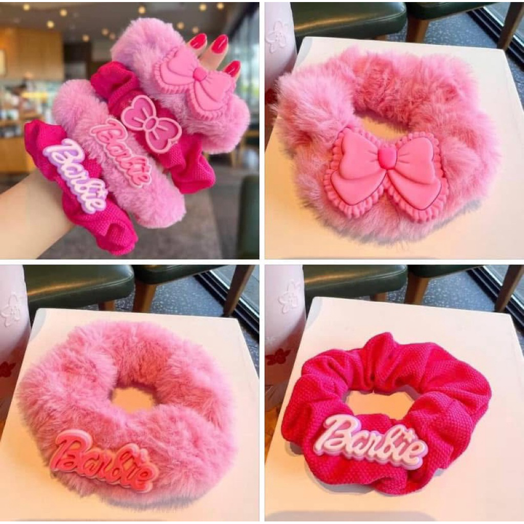 ยางมัดผม Barbie สีชมพูว์ สาวหวาน #ยางรัดผม 💕💓💗💖