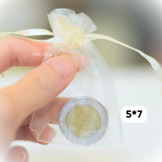 (100ใบ)ถุงผ้าไหมแก้ว 18สีเยอะจุใจ ส่งเร็วมาก ใส่ของชำร่วย ถุงตะข่าย