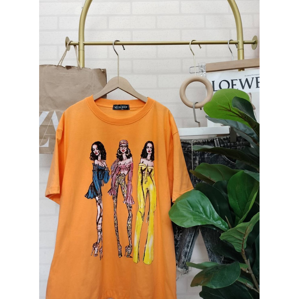 SIS.ON | พร้อมส่ง Oversize เสื้อยืดโอเวอร์ไซส์ No.23 (ผู้หญิง3 ผมหยิก) ราคา ถูกที่สุด ดีลบีเคเค แกลเลอรีภาพที่ 5