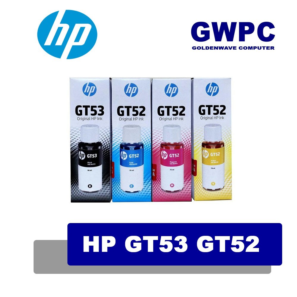 HP GT53 / GT52 Original Ink Bottle (1VV22AA,M0H54AA-56AA)
