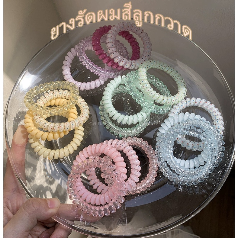 RibbonIsland🌈แหวนผม ยางยืดรัดผม สไตล์เกาหลี น่ารัก สีสันสดใส y2k สีแคนดี้ โบว์ติดผมน่ารัก หลากสี ชุดละ 4 ชิ้น พร้อมส่ง