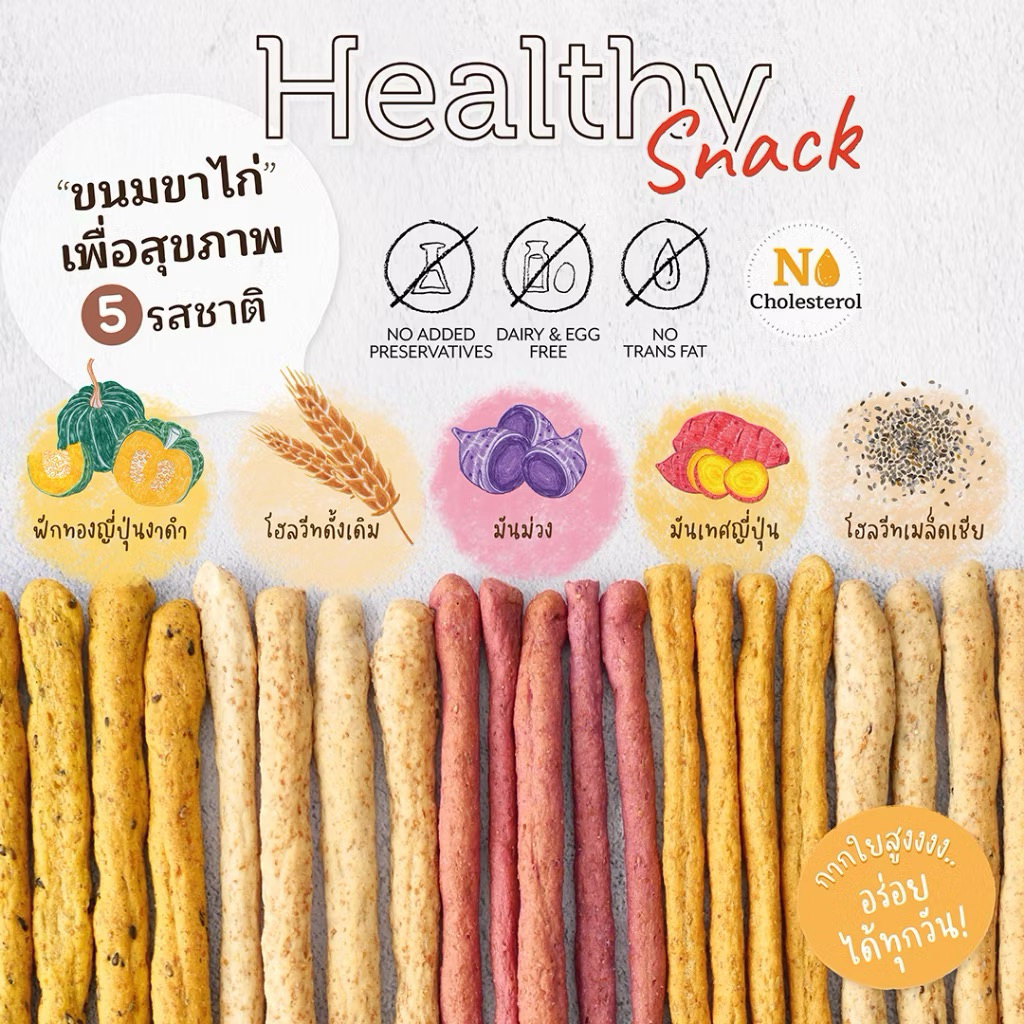 ขนมขาไก่รสโฮลวีทดั้งเดิม แบบกระปุก (Whole Wheat Breadstick) - รูปที่ 2