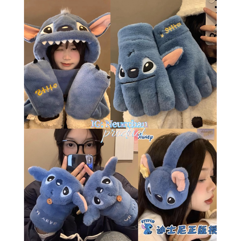 สาวกสติช Stitch ห้ามพลาด 💙🐶🪐หมอน ผ้าห่ม ถุงมือ Stitch