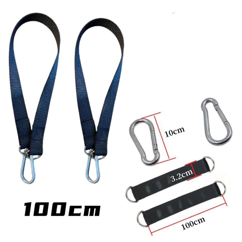1 คู่ ไนลอนแข็งแรง เปลญวน ต้นไม้ สายห้อยสวิง สายรัด เข็มขัด กลางแจ้ง Hanging Strap - รูปที่ 7