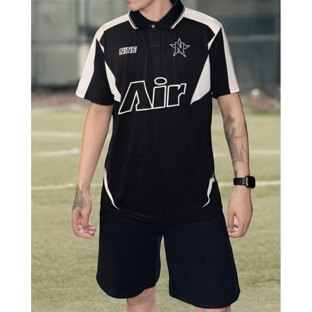 (Air)เสื้อคอปก เสื้อพิมพ์ลาย สตรีทแฟชั่น เสื้อ