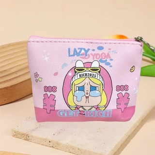 กระเป๋าใส่เหรียญ 1ชิ้น ลายการ์ตูนน่ารักๆ มีซิป พร้อมส่งจากไทย