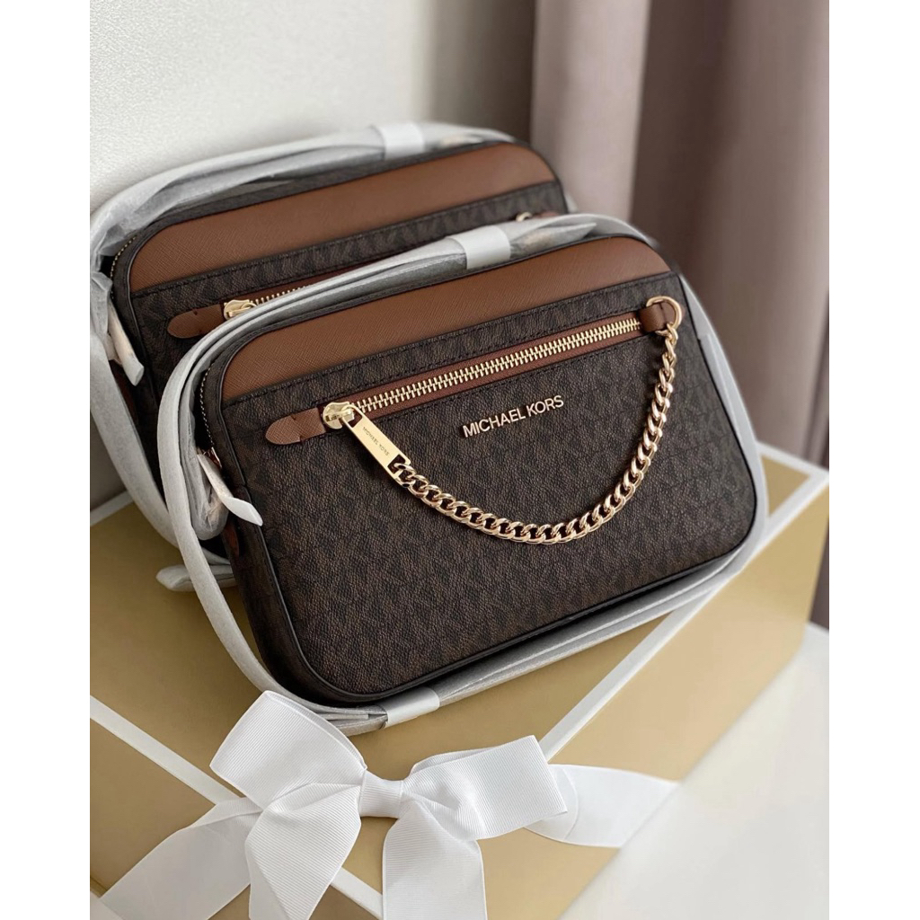 MICHAEL  KORS Large Jet Set Item 35S1GTTC9B EW Chain Crossbody Bag In Powder Blush Multi