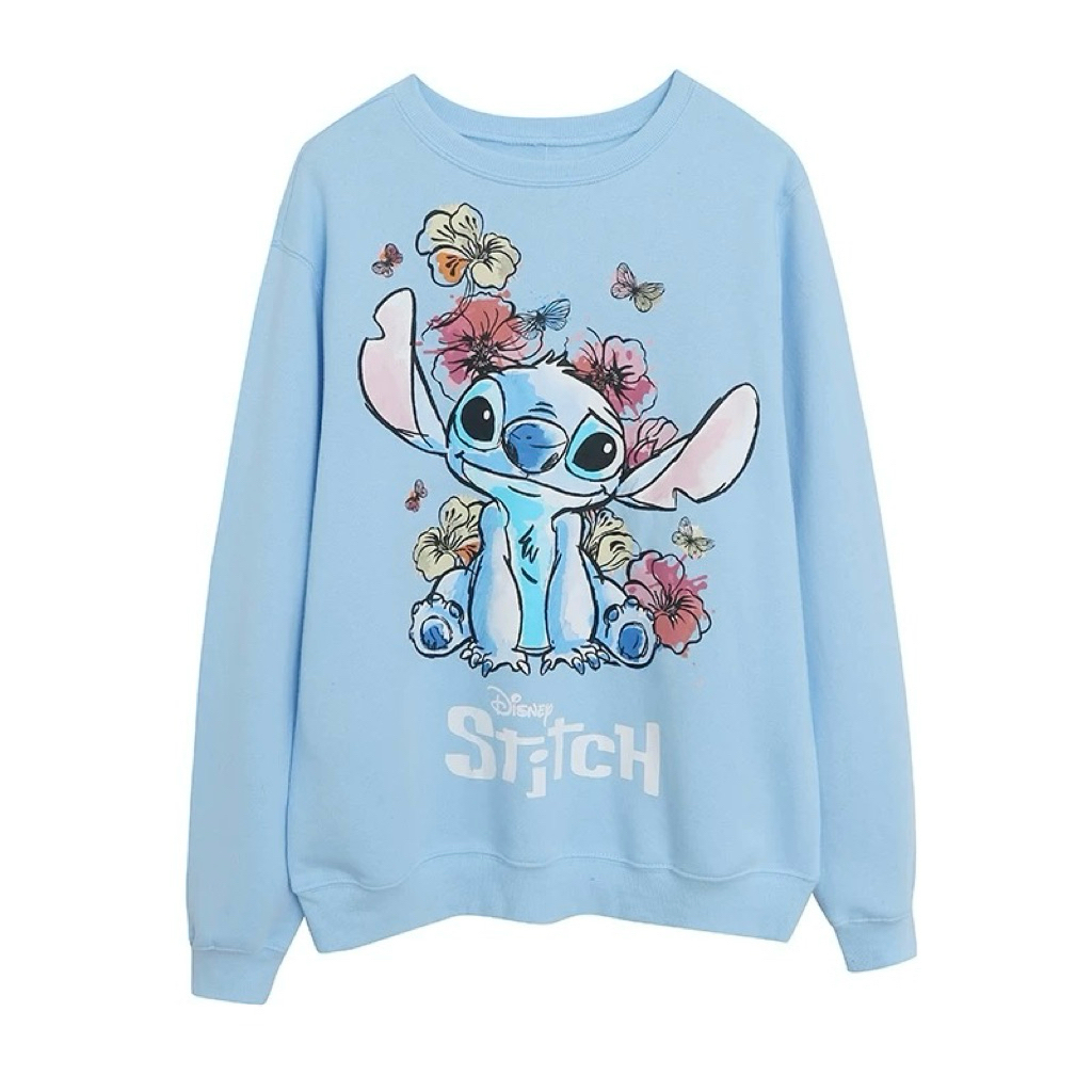 STITCH SWEATSHIRT Lilo&stitch 🧊 STITCH ohana  สติช งาน Disney แท้ (TS625)