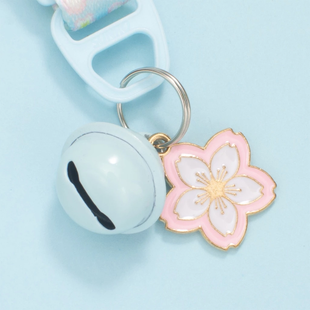 yoyopet ปลอกคอแมว ลายซากุระ สีพาสเทล นิรภัย thumbnail 7