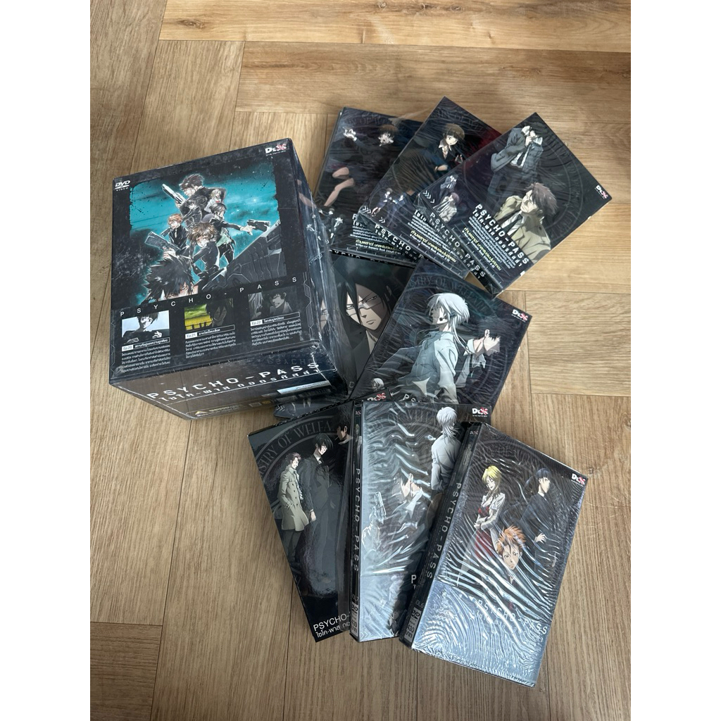 DVD Box Set ครบชุดของแท้พร้อมส่ง 8 แผ่น ของแท้คู่มือครบมือสอง Psycho-Pass ไซโค-พาส ถอดรหัสล่า Dex
