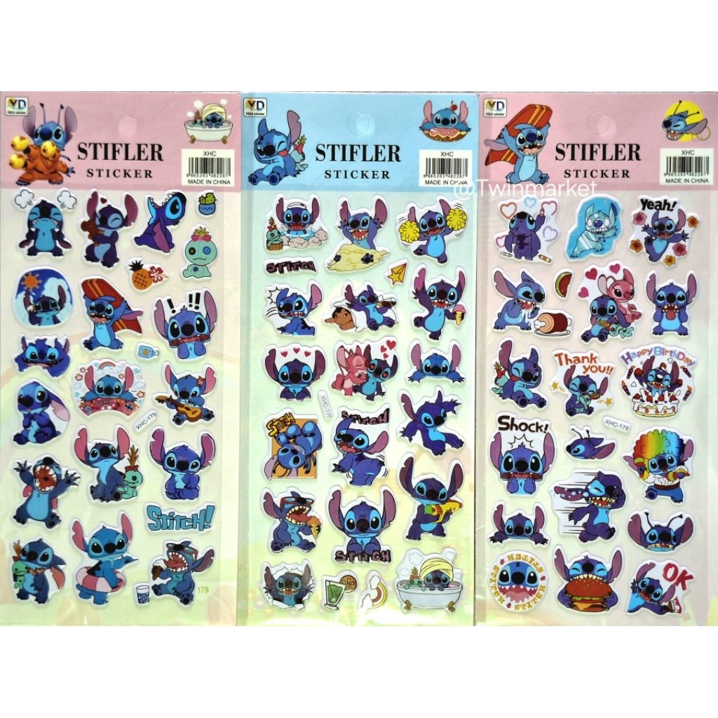 สติกเกอร์ สติทซ์ Lilo and stirch คละสุ่มลาย ซื้อ5ชิ้น ฟรี1ชิ้น สินค้าสุ่มลาย สติกเกอร์เด็ก สติกเกอร์การ์ตูน สติท stich