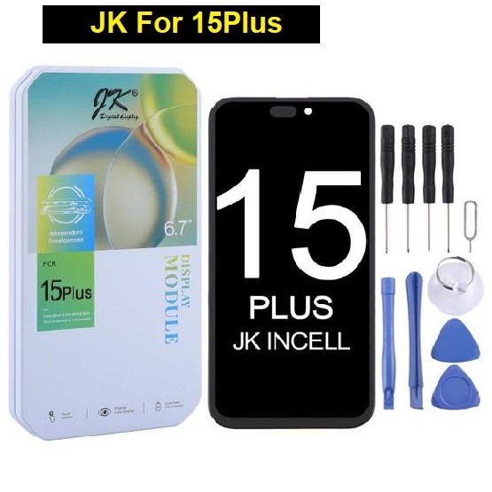 หน้าจอ LCD+Display สำหรับ JK 15พลัส/15Plus พร้อมฟีมกระจก