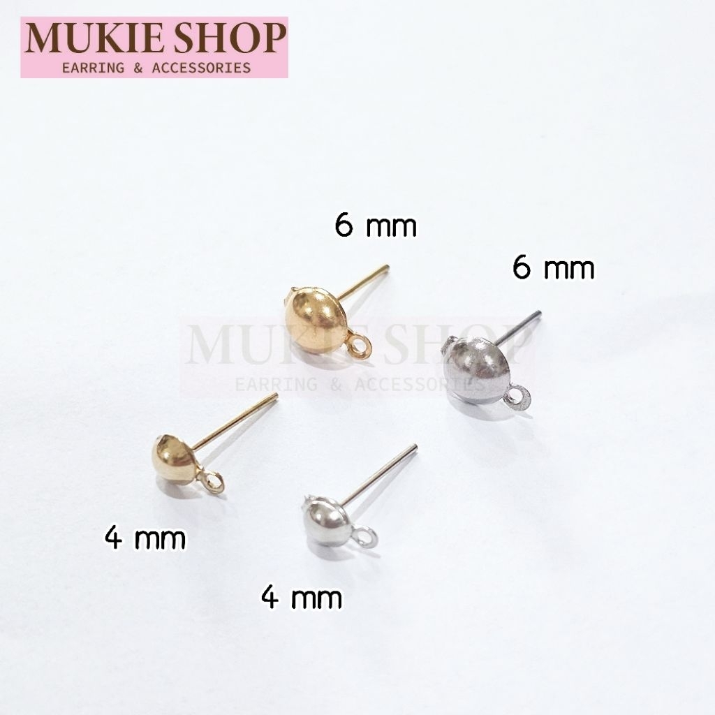 Mellow Shop DIY รวม ก้านต่างหู เฉพาะก้าน (แบบ Basic) อะไหล่ต่างหู เครื่องประดับ แพ็ค 20,50 ชิ้น - รูปที่ 2