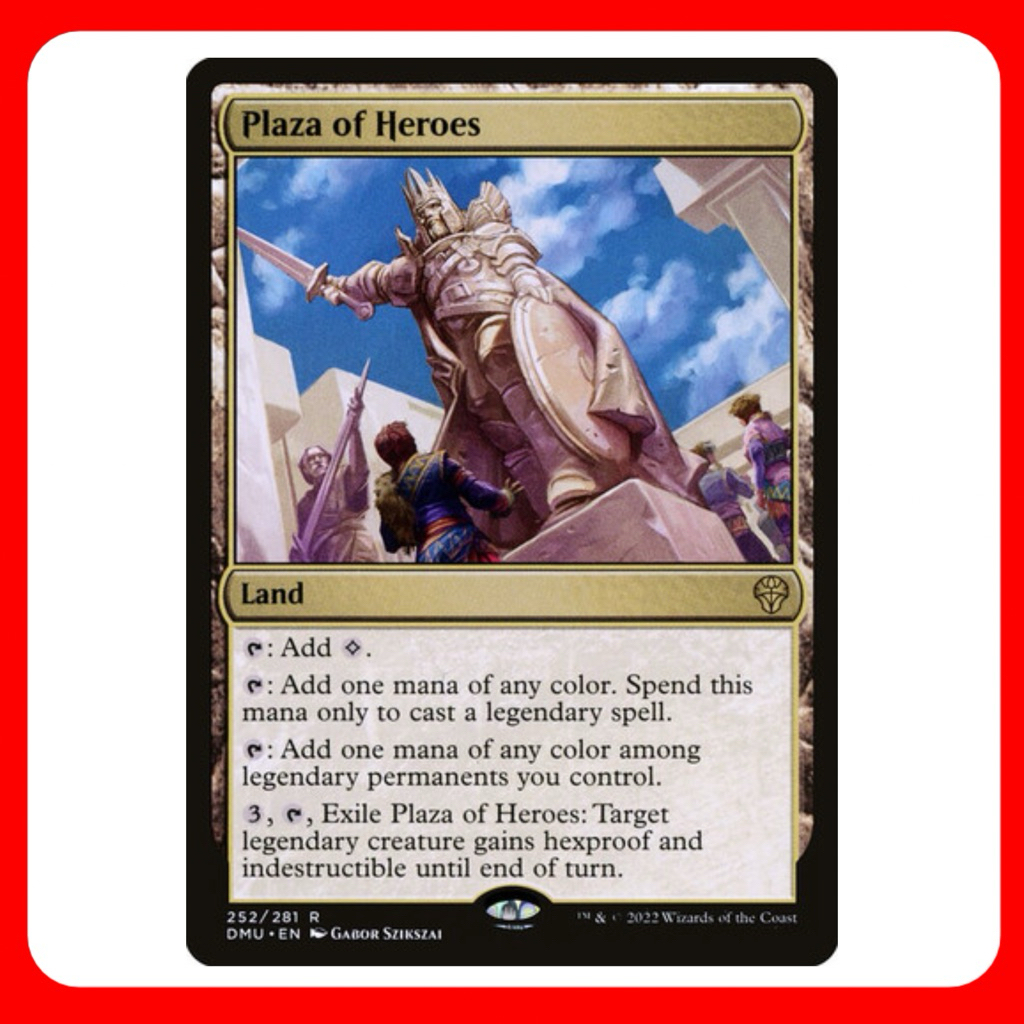 [MTG] Plaza of Heroes [DMU] [LAND] [RARE] [NORMAL] [ENG] (การ์ดเมจิค / Magic the Gathering) [EDH]