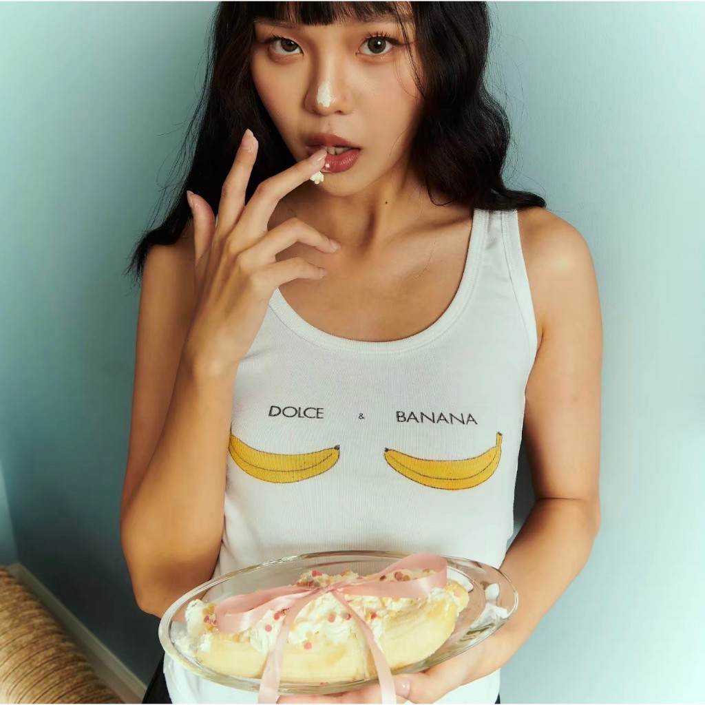 เสื้อกล้าม MAD MAMA - Banana Sundae Tank พร้อมส่ง สำหรับผู้หญิง - Women, Clothing