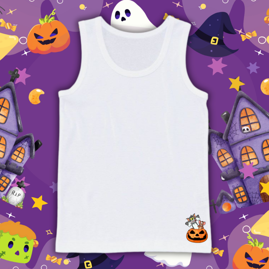 Halloween set limited edition เสื้อซับในเด็ก เสื้อกล้ามเด็ก มิกกี้-มินนี่ ลาบูบู้ นุ่มระบายอากาศได้ดี ไซส์ S-3XL