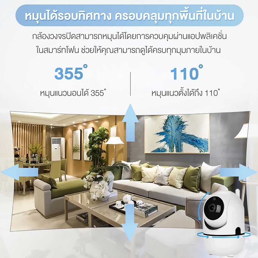 HD Night Vision กล้องเฝ้าระวัง V380 กล้องเฝ้าระวังไร้สายอินฟราเรด 360 PTZ อินเตอร์คอมสองทาง