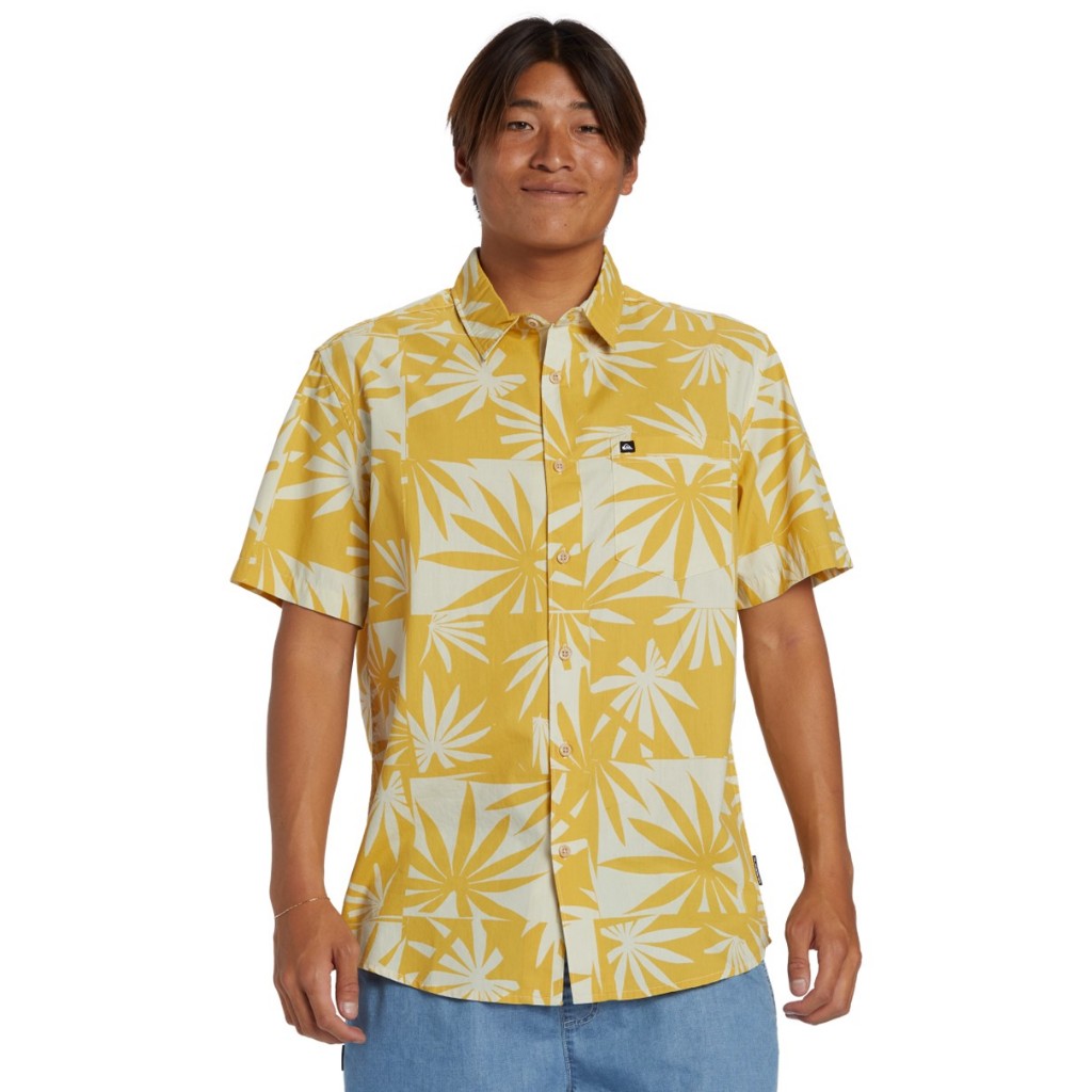 Quiksilver เสื้อเชิ้ตแขนสั้นสำหรับผู้ชาย APERO ORGANIC CLASSIC 242 AQYWT03314-YHV7