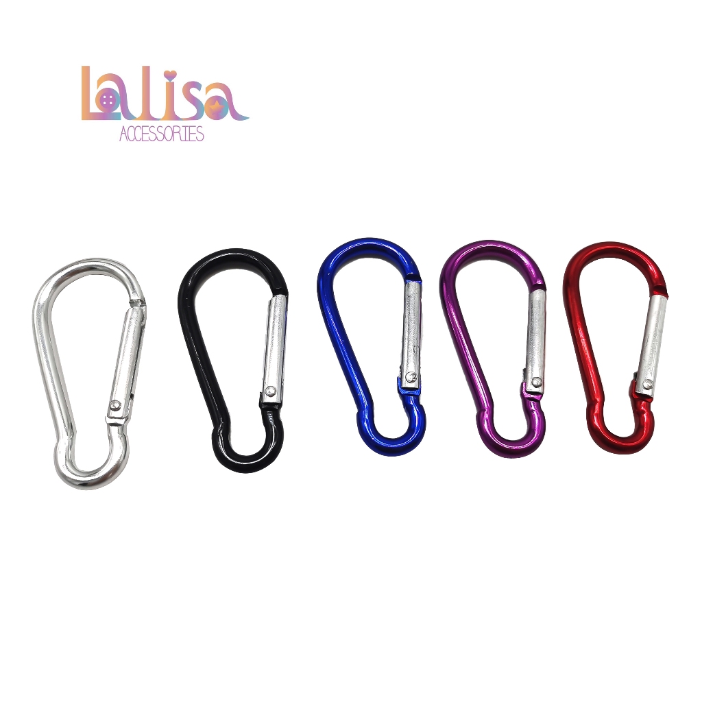 พวงกุญแจอลูมิเนียม มินิคาบิเนอร์ ตะขออลูมิเนียม อัลลอยสปริง( C-1-E2,Alu dogclips-#A)