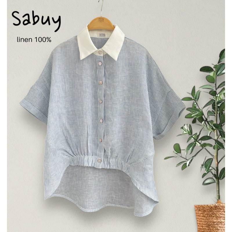 virin_clothing เสื้อลินิน รุ่น Sabuy ออกแบบตัดเย็บเอง ผลิตในประเทศไทย