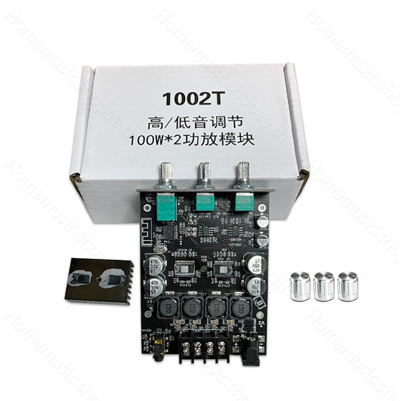 WuzhiAudio แอมป์จิ๋ว ZK 1002T แท้ 100W*2 บลูทูธ 5.0 บอร์ดขยายเสียงซับวูฟเฟอร์ TPA3116D แอมป์จิ๋ว200W