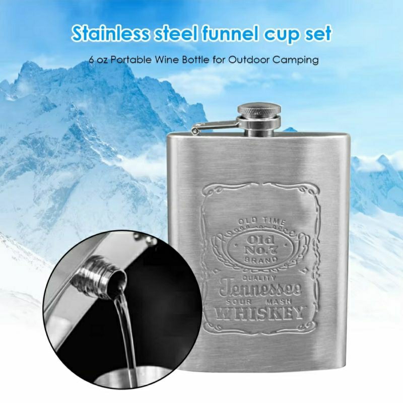 ขวดสแตนเลส ใส่เครื่องดื่ม สำหรับพกพา มี 3 ลาย 2 ขนาด 8oz -10oz สินค้าพร้อมจัดส่งจากกรุงเทพ ไม่ต้องรอนาน ขวดเหล้า