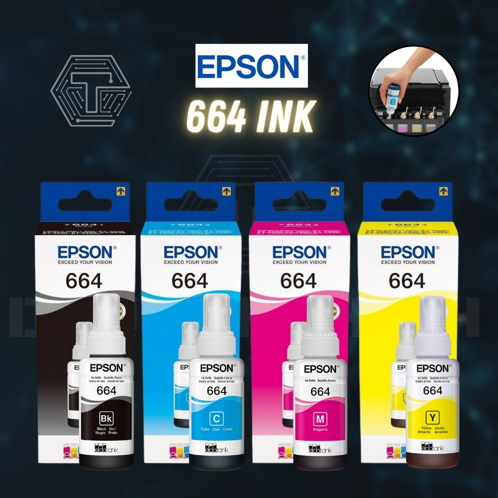 EPSON 664 INK GENUINE 100% ORIGINAL (L360 L3110 L200 L565 L220 L130 )