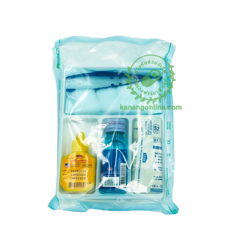 (ยกกล่อง12ชุด) อุปกรณ์ชุดทำแผล Dressing Set -A ชุดทำแผลสด ปราศจากเชื้อ 12 ชุด(7806)