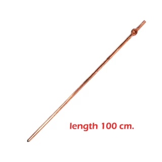 ของแท้100% AP แท่งกราวด์ หลักดิน Ground rod ทองแดง ชุบ 50cm 1เมตร 1.8เมตร 2.4เมตร 10mm 6ฟุต