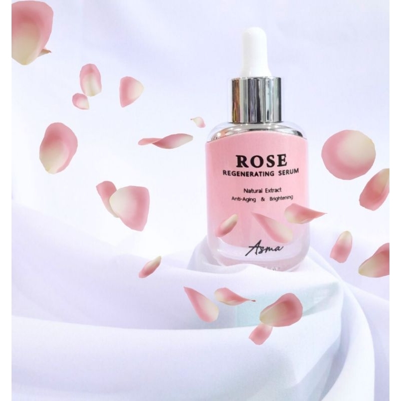 เซรั่มชะลอวัย ฟื้นฟูสภาพผิว ผิวกระจ่างใส ลดการเกิดสิว สูตรกุหลาบ ASMA Rose Regenerating Serum 30ml