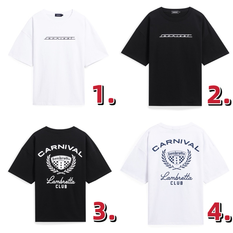 [พร้อมส่ง แท้💯] เสื้อยืด CARNIVAL X LAMBRETTA CLUB