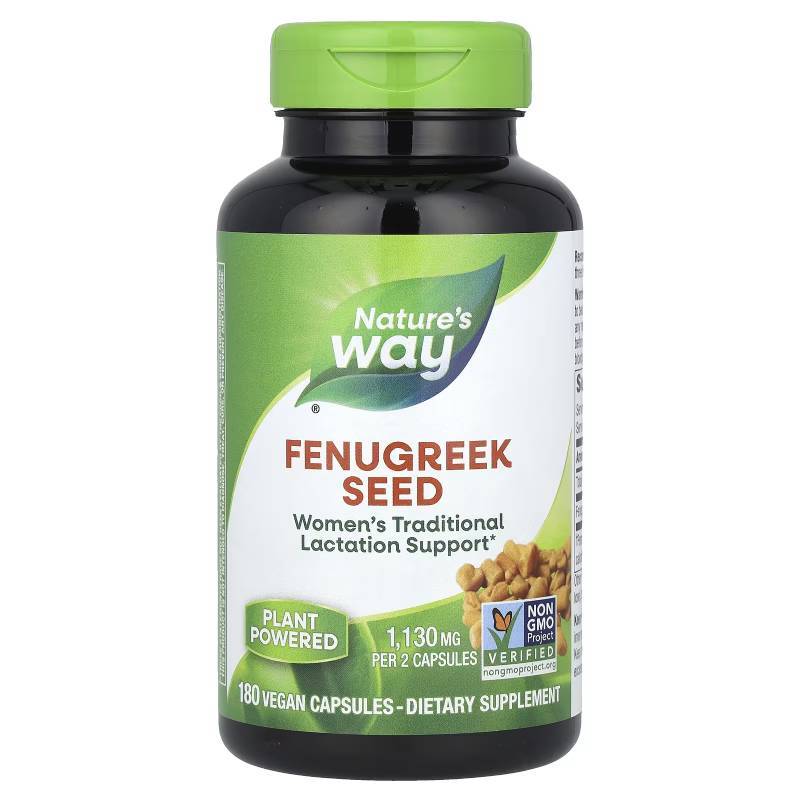 ลูกซัด Nature's Way, Fenugreek Seed, 565 mg, 180 Vegan Capsules