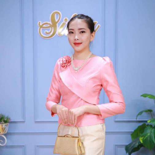 เสื้อไหมสี่เส้นสายสะพายโรเซลล่า (ท25)