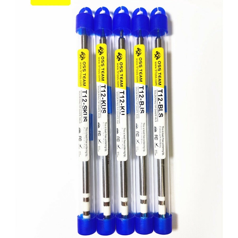 OSS T12 Series เครื่องเชื่อมเหล็กเคล็ดลับเปลี่ยนเครื่องทำความร้อน Solder หัว T12-IS T12-KU T12-BLS