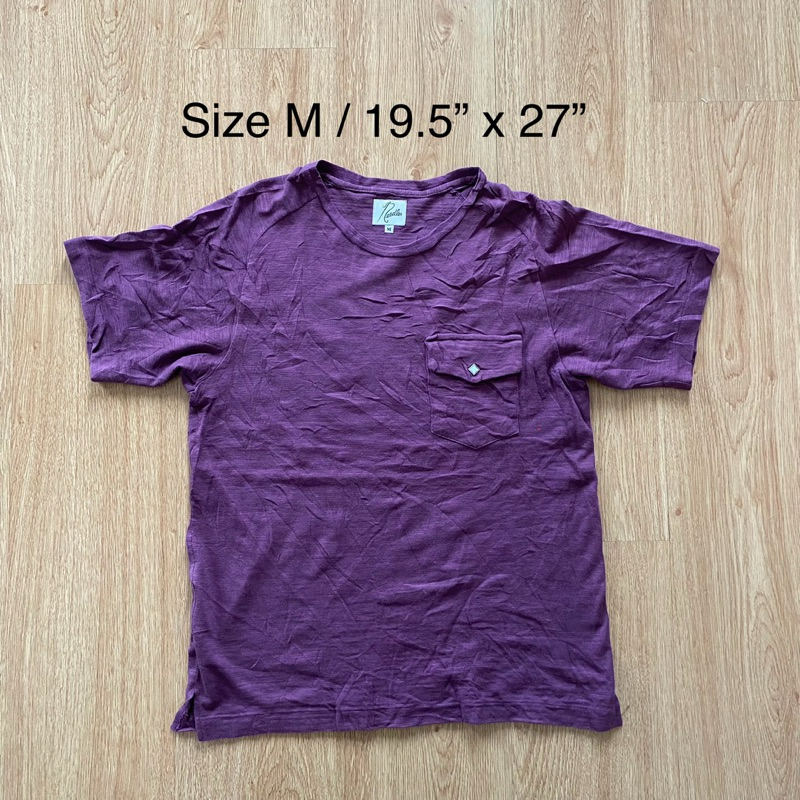 เสื้อยืด มือสอง Needles นีดเดิ้ลส์ แบรนด์ดัง ญี่ปุ่น Butterfly ของแท้