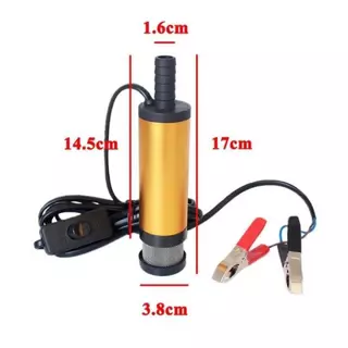ปั๊มสูบน้ำมันไฟฟ้า38มม. 12V 24V สำหรับปั๊มน้ำมันดีเซลน้ำใต้น้ำเปลือกอลูมิเนียมอัลลอยด์